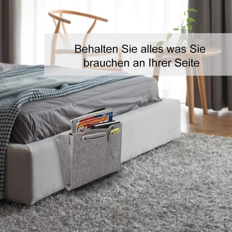 Filz-Bettaufhänger-Aufbewahrungstasche für Bett/Sofa/Tisch