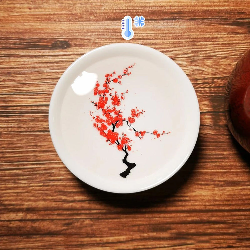 Sandsberg | Magic Flowers Blooming Tea Sake-Becher, Eis/Heiß Farbwechsel Keramiktasse