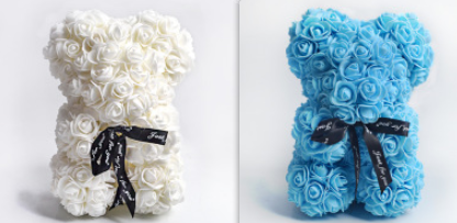 Valentinstag Geschenk Rose Bär Ewige Blume Rose Teddybär PE Schaum Bär 25cm Valentinstag