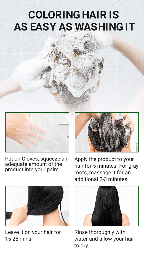 Reine Pflanzenextrakte für graues Haar Bubble Dye