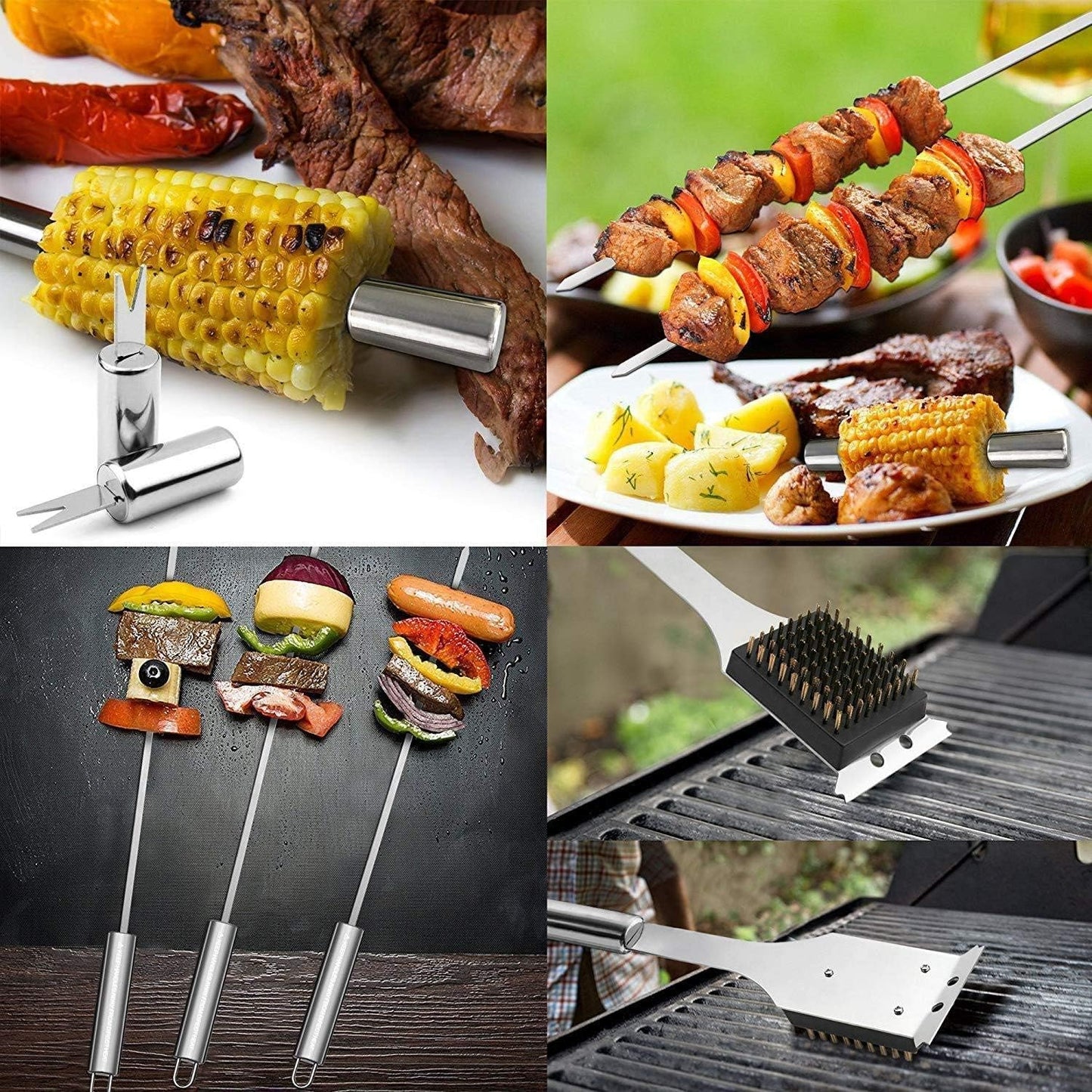 18-teiliges BBQ Griddle Werkzeugset, Flachgrill Barbecue Kochset