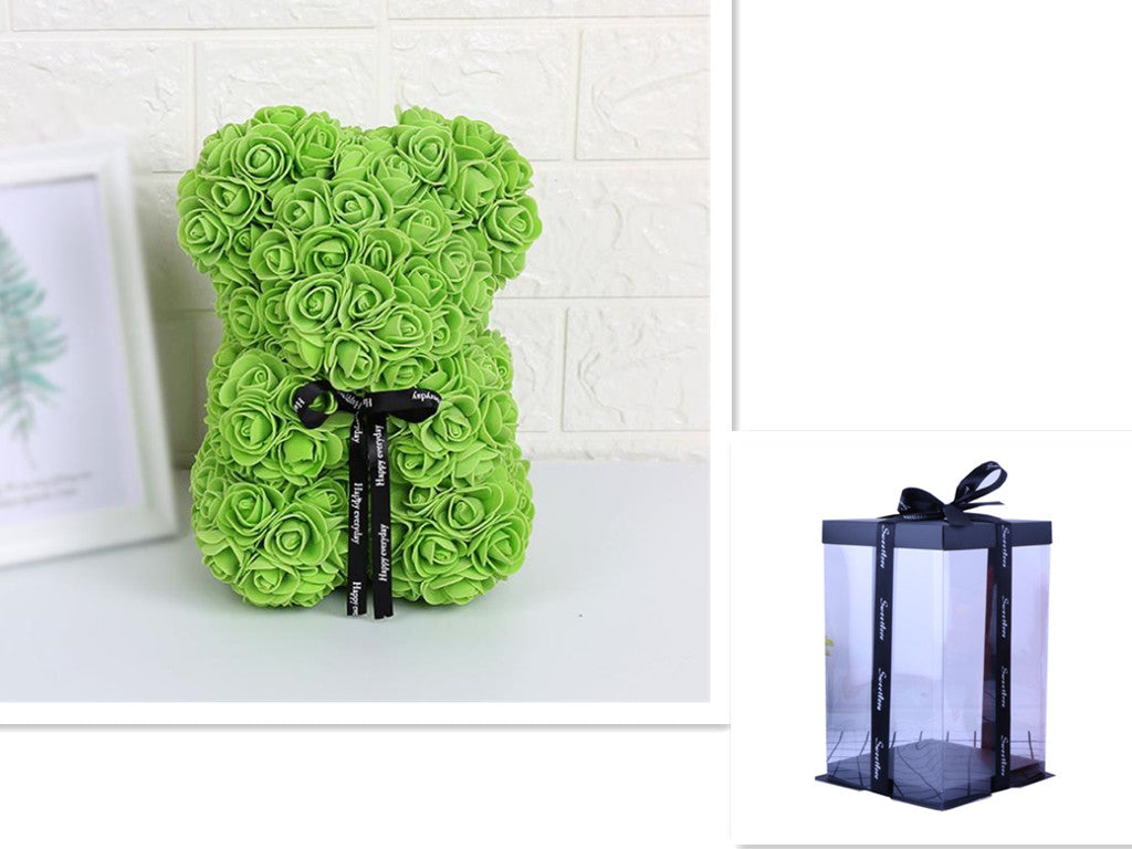 Valentinstag Geschenk Rose Bär Ewige Blume Rose Teddybär PE Schaum Bär 25cm Valentinstag