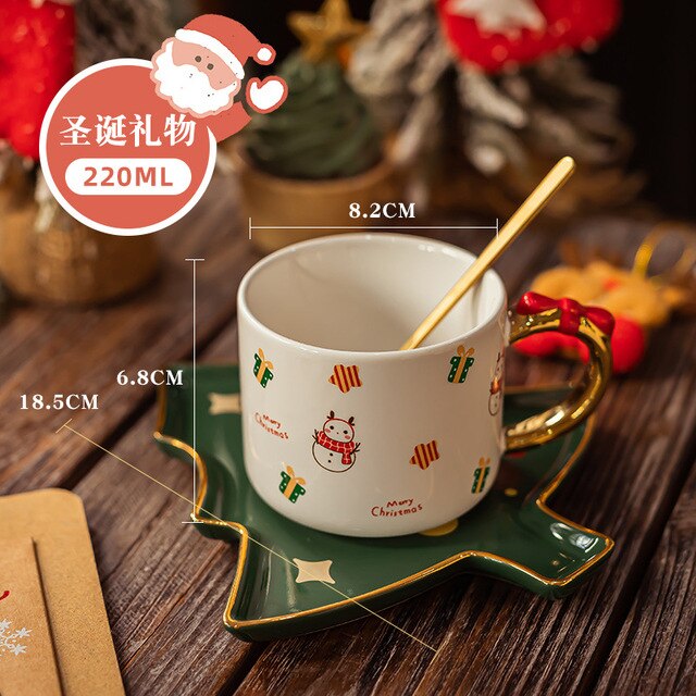Keramische Kaffeetasse Untertasse Löffel Set