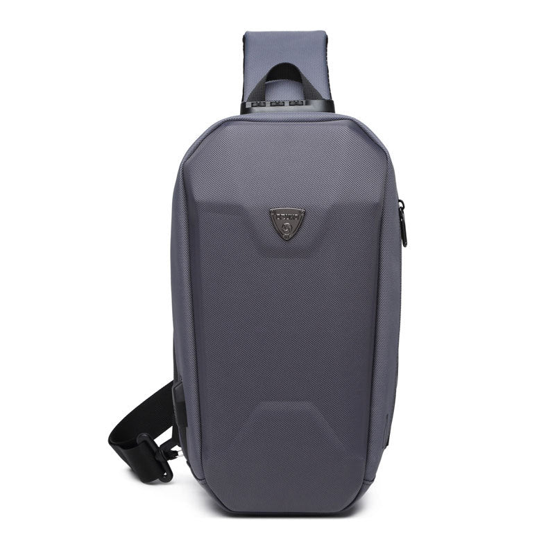 Sandsberg | Hartschalen Sling Bag mit Schloss, USB-Anschluss, wasserdichtem Material, Diebstahlschutz-Reißverschlüsse