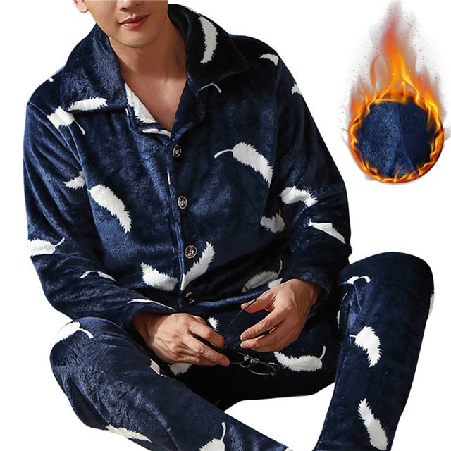Herren Coral Fleece Schlafanzug