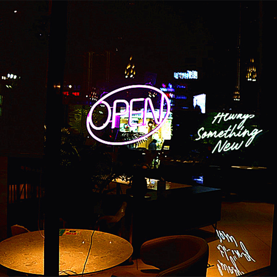 Moderne Art Deco wasserdichte PS OPEN LED Außen hängende Neon Wand sconce Lampe für Esszimmer