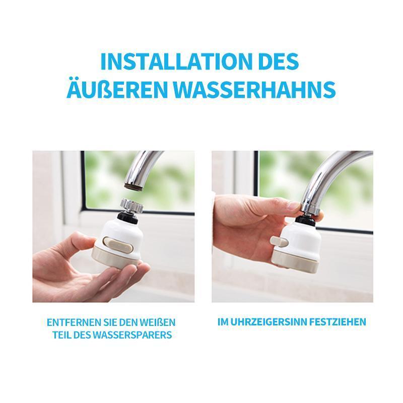 Waschtisch Armatur - 360 ° drehbarer ABS-Wasserhahn-Sprühkopf
