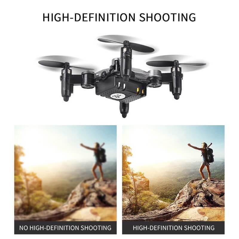 Mini Drone Flugzeug Faltbar Aerial WiFi Uhr Fernbedienung