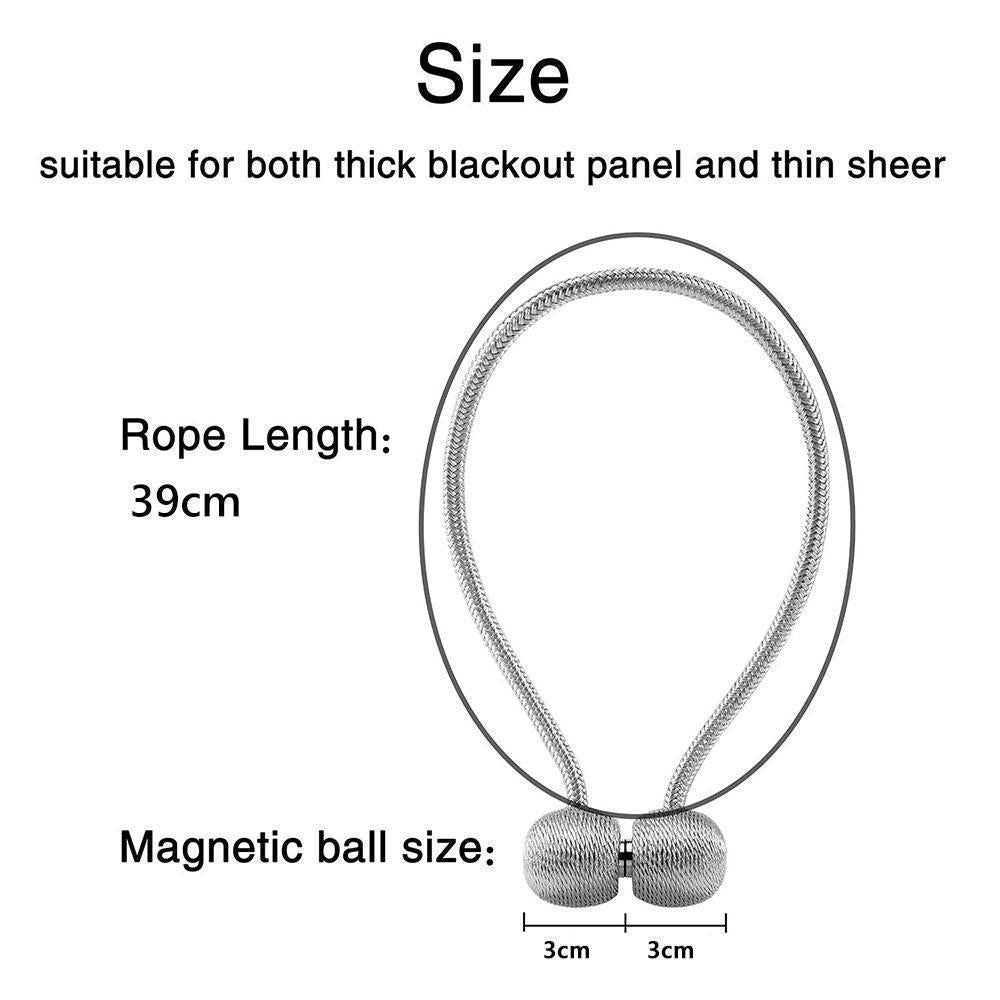 Elegante magnetische Vorhangschnalle, 2 Stück