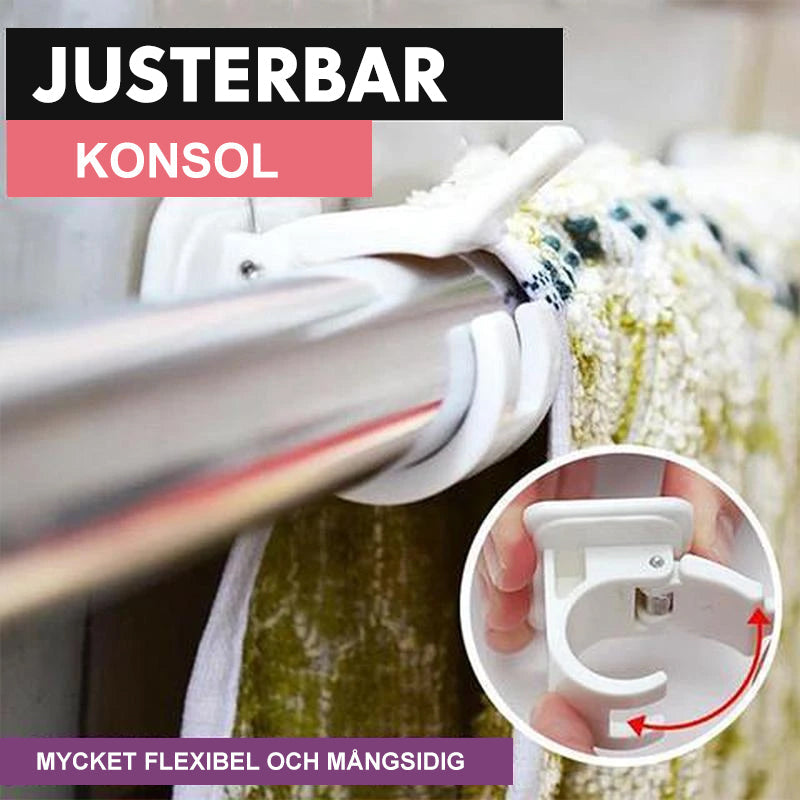 Selbstklebende verstellbare Gardinenstangenhalter (2 Stück)