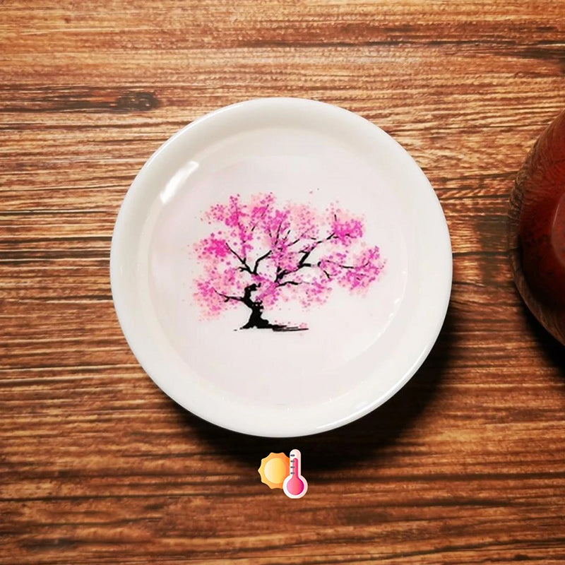 Sandsberg | Magic Flowers Blooming Tea Sake-Becher, Eis/Heiß Farbwechsel Keramiktasse
