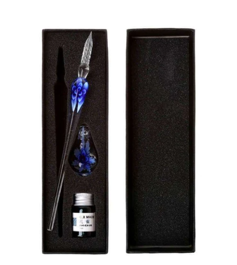 Glas Kalligraphie Stift Set mit Tinte und Stifthalter