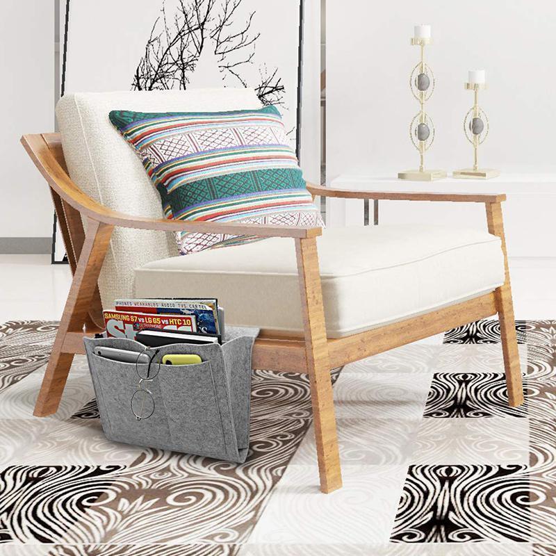 Filz-Bettaufhänger-Aufbewahrungstasche für Bett/Sofa/Tisch