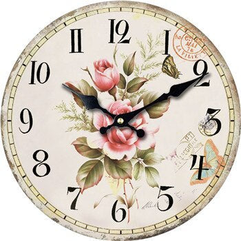 Antike Rosen Wanduhr