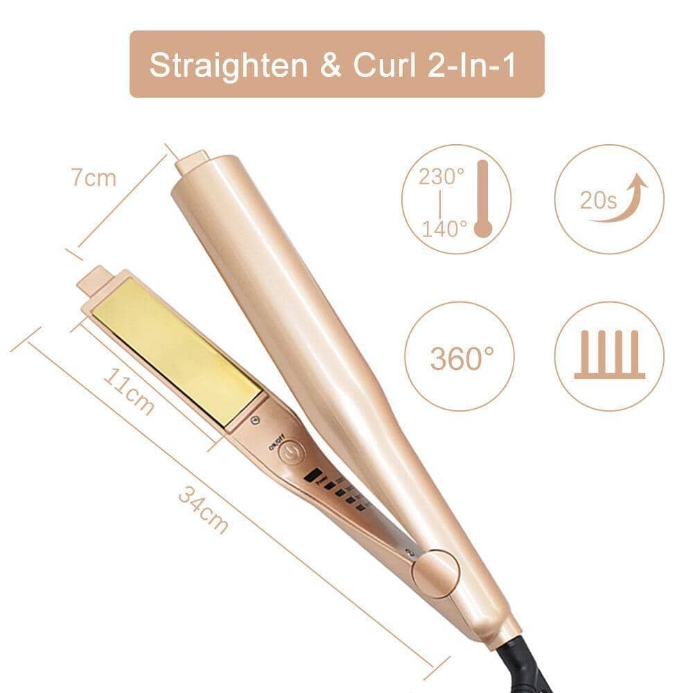 2-in-1 Haarglätter Spiralwellenlockenstab