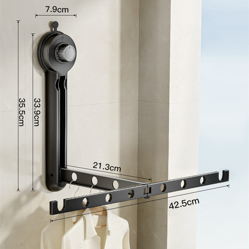 Sandsberg | Faltbares Saugknopf-Kleidertrockengestell für Fenster