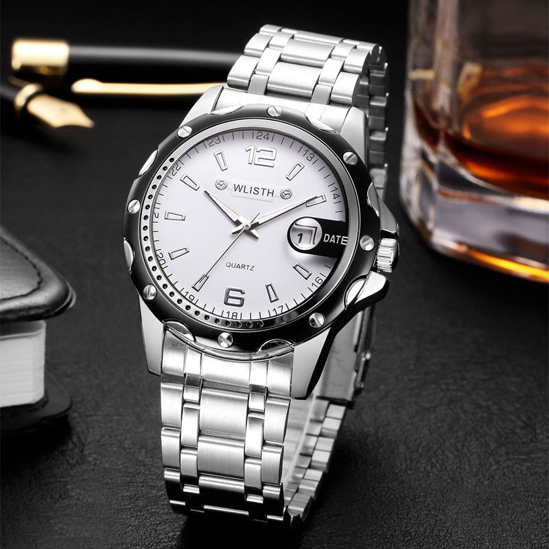 ChronoFlex | Wasserdichte Herren Geschäft Quarzuhr | Stilvoll und Funktional | Langlebig Edelstahl