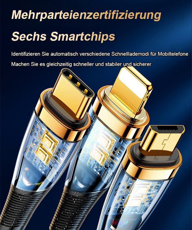 Sandsberg 3-in-1-Schnellladekabel