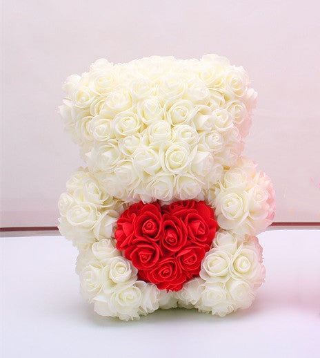 Valentinstag Geschenk Rose Bär Ewige Blume Rose Teddybär PE Schaum Bär 25cm Valentinstag