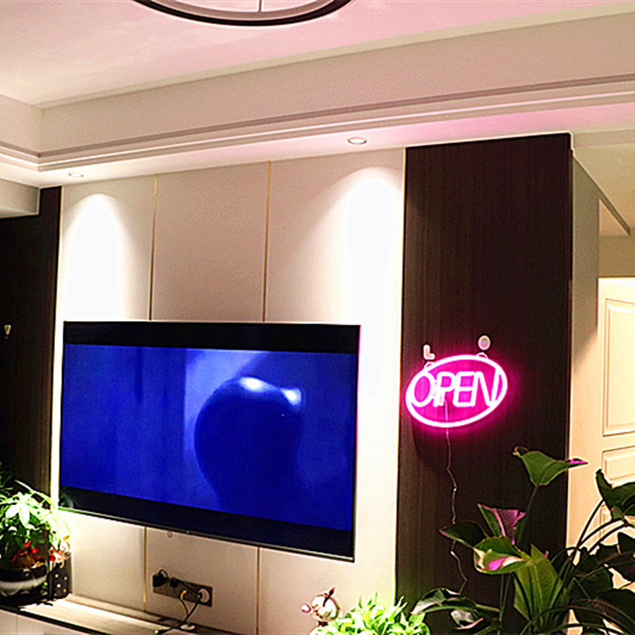 Moderne Art Deco wasserdichte PS OPEN LED Außen hängende Neon Wand sconce Lampe für Esszimmer