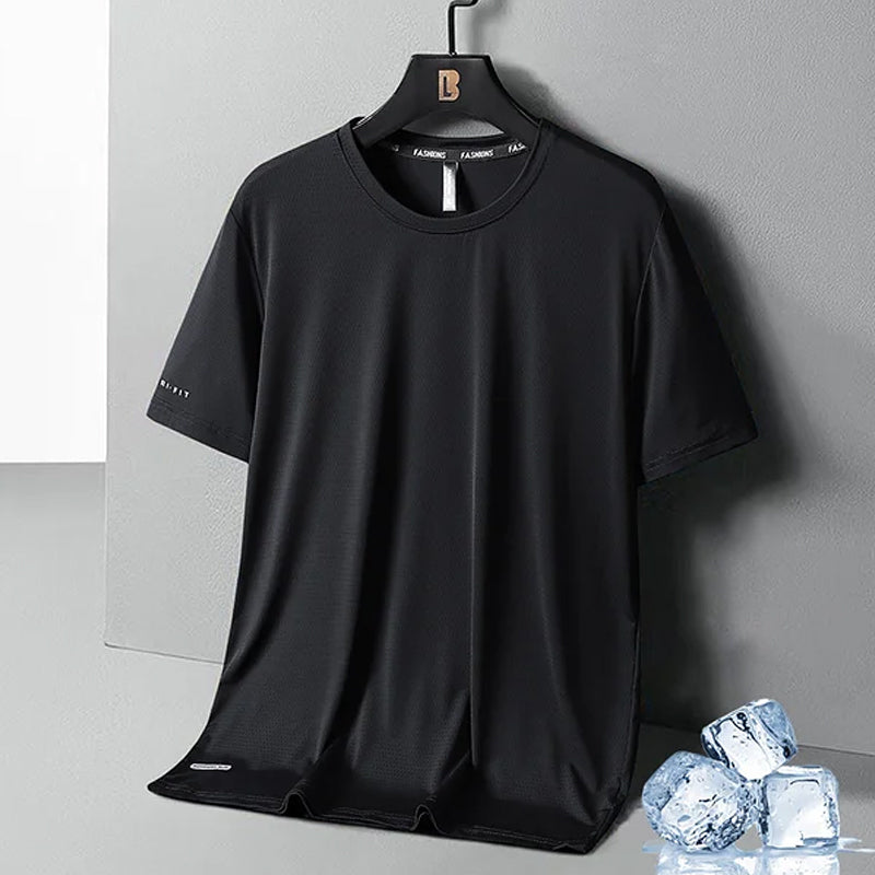 Herren schnelltrocknendes Eis Seiden T-Shirt