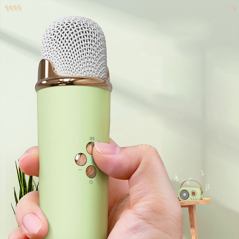 Mini Karaoke Maschine & Bluetooth Lautsprecher Mit Kabellosem Mikrofon