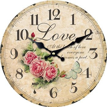 Antike Rosen Wanduhr