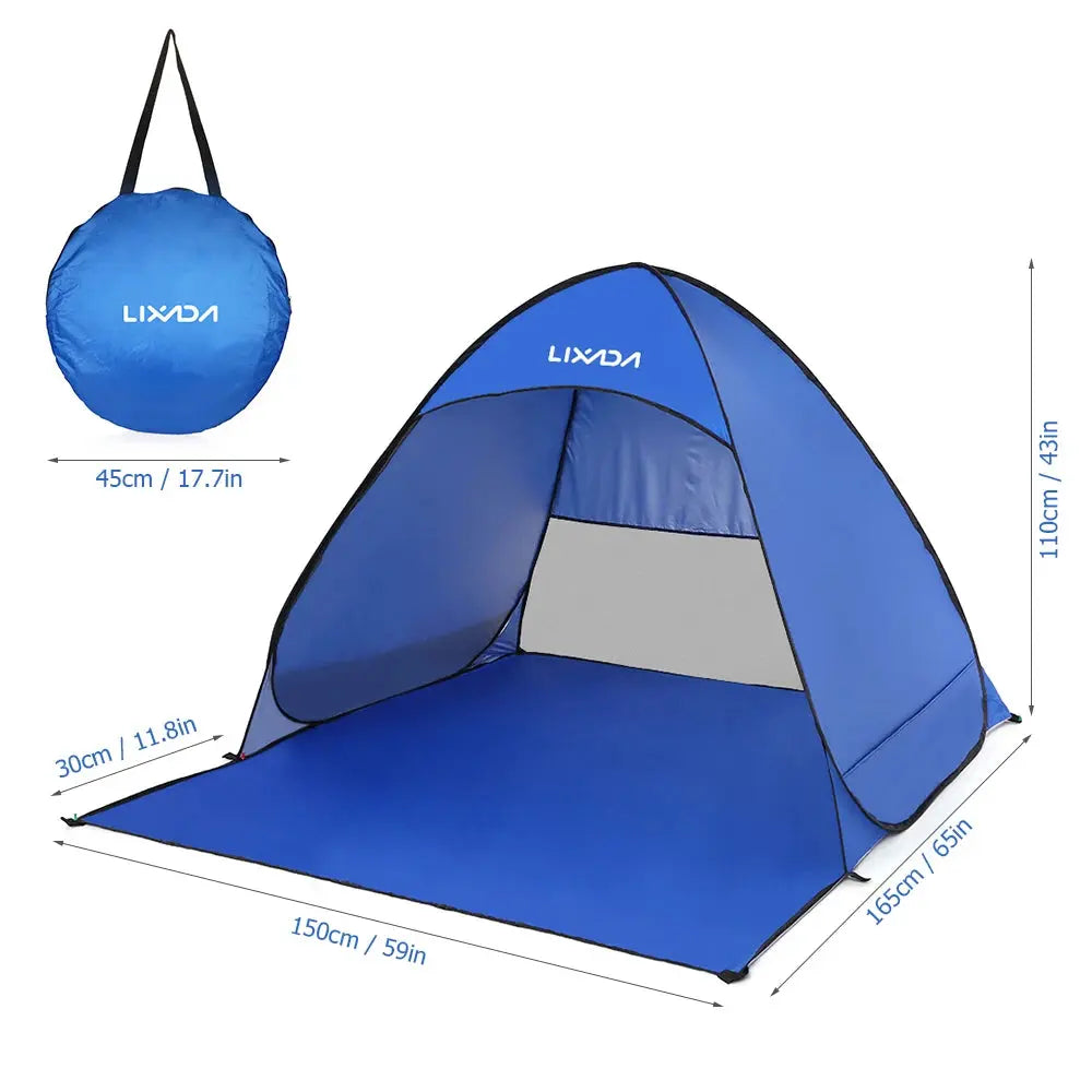 Sandsberg Automatische Sofort-Pop-up Strandzelte - Leichtes Outdoor UV-Schutz Camping Angelzelt Pavillon Sonnenschutz