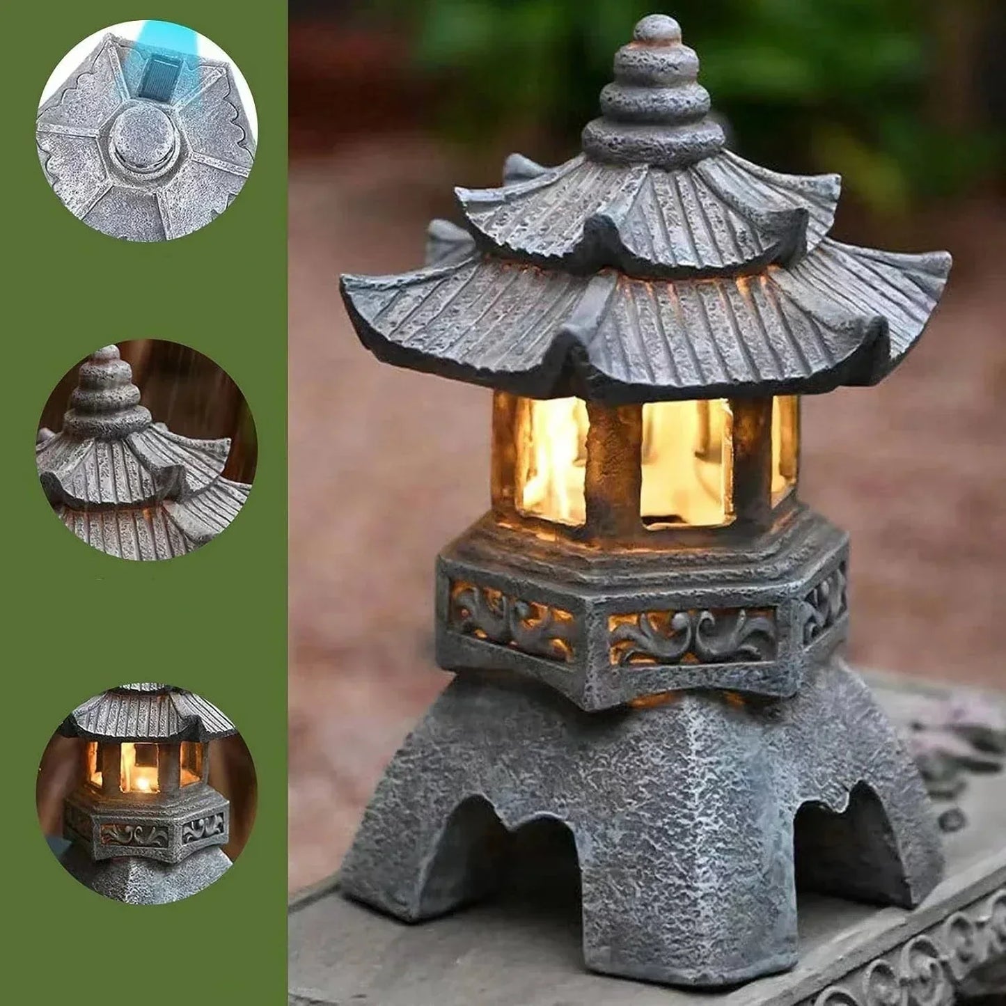 Japanische Gartenlaterne – Wetterfeste LED-Außenbeleuchtung für Zen-Gärten