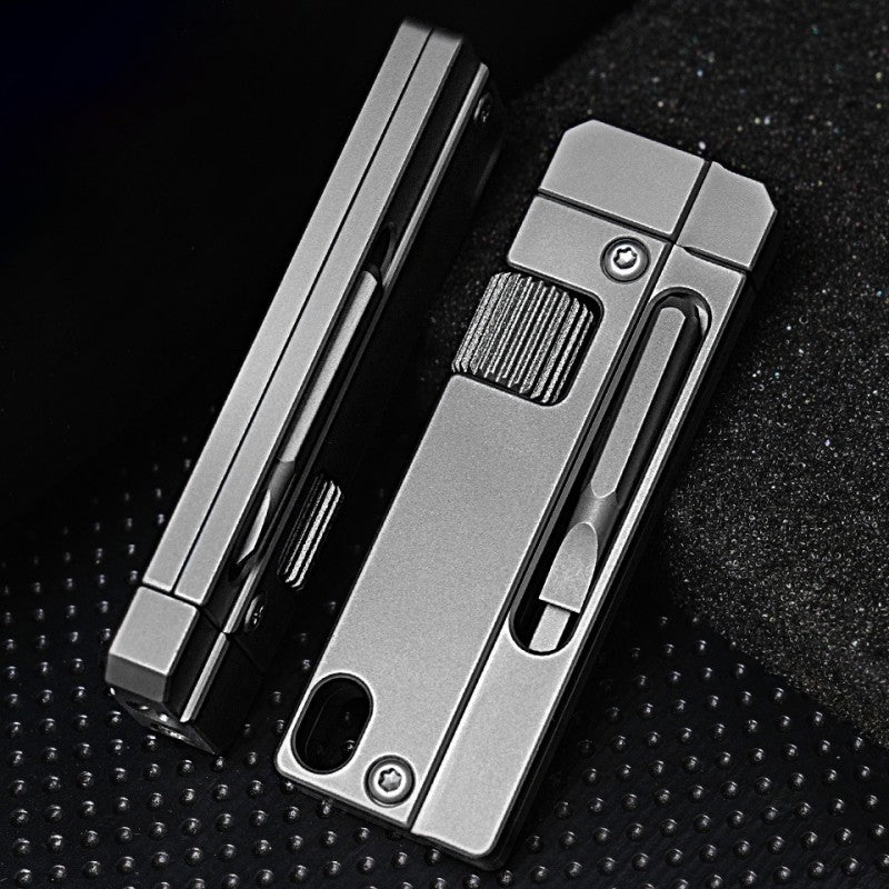 Sandsberg | Multifunktionaler Titanlegierungsschraubenschlüssel-Schraubendreher-Schlüsselanhänger