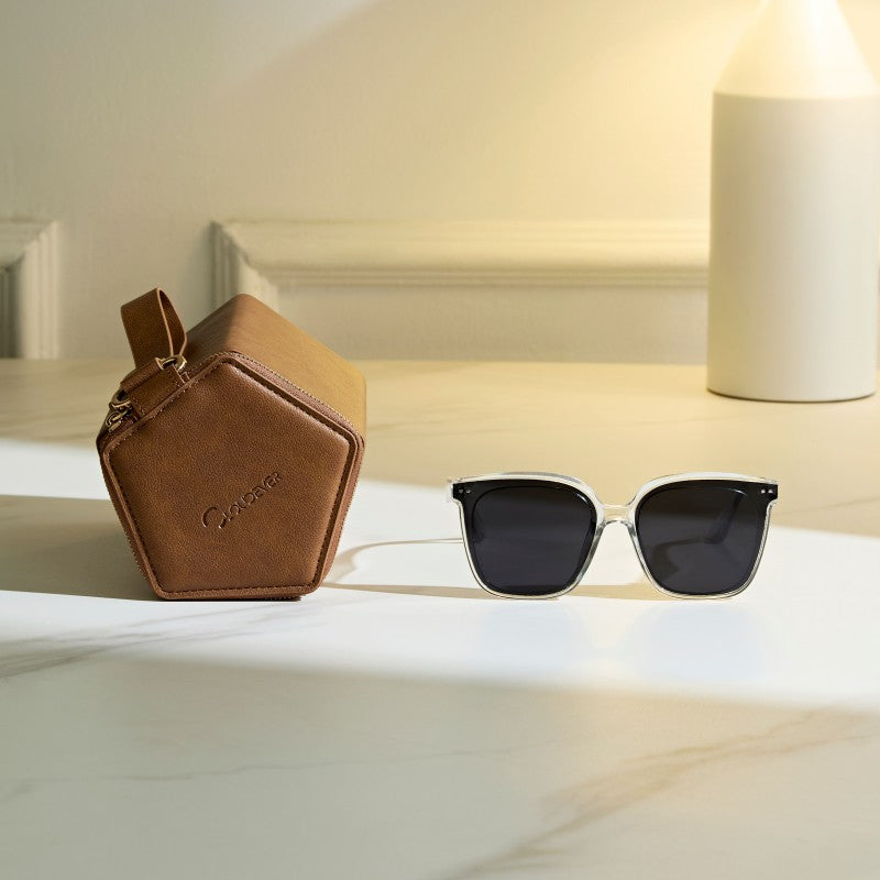 Sandsberg | Tragbares druckbeständiges Brillenetui mit großem Fassungsvermögen