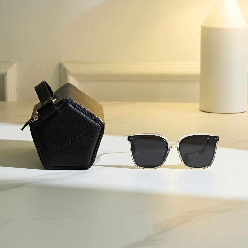 Sandsberg | Tragbares druckbeständiges Brillenetui mit großem Fassungsvermögen