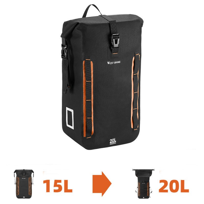 Sandsberg | Wasserdichte erweiterbare Satteltasche für den Fahrradhecksitz