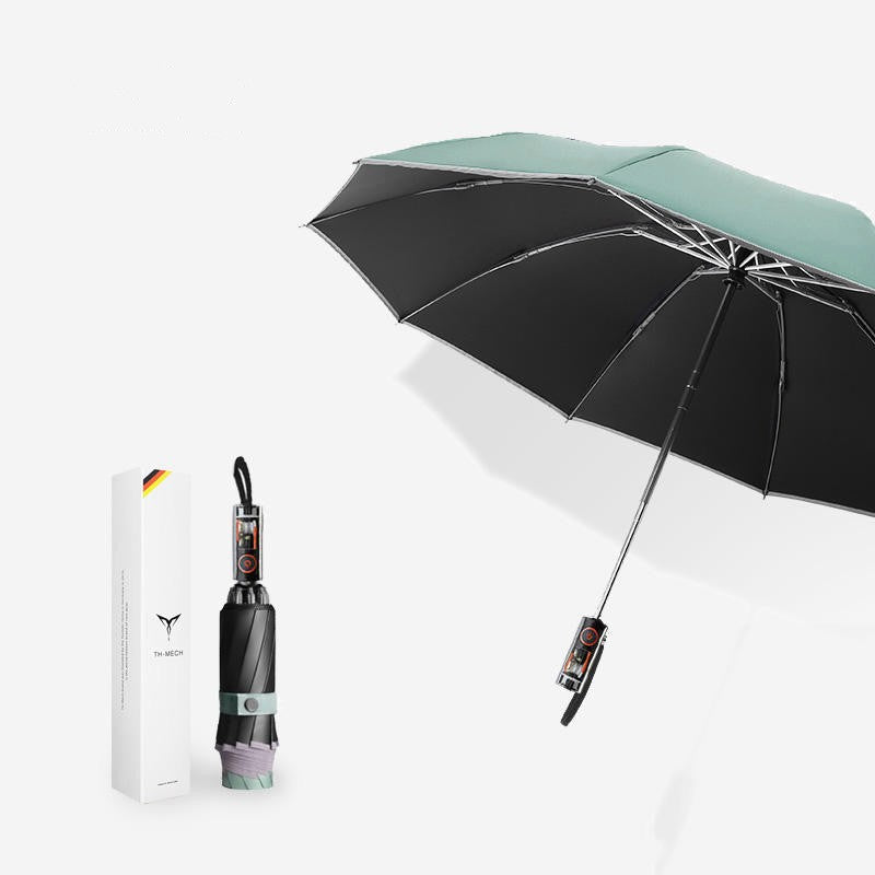 Sandsberg | Super-dick Vollautomatischer Umkehr-Sonnen- und Regenfaltregenschirm