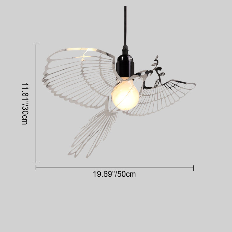 Traditionelle rustikale Vogel Eisen 1-Licht Pendelleuchte für das Wohnzimmer