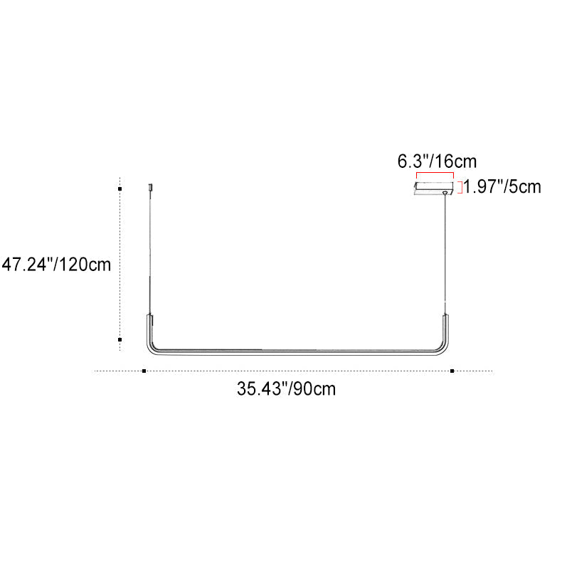 Moderne Minimalistische Lange Streifen Hardware Aluminium Silikagel LED Insel Licht Kronleuchter Für Esszimmer