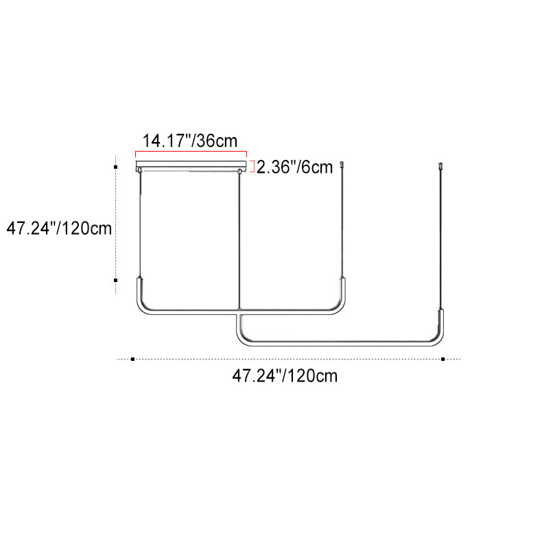 Moderne Minimalistische Lange Streifen Hardware Aluminium Silikagel LED Insel Licht Kronleuchter Für Esszimmer