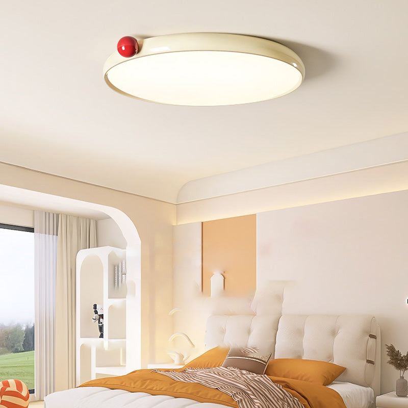 Moderne Minimalistische Runde Kleine Bohnen Eisen PVC LED Deckenleuchte Für Das Wohnzimmer