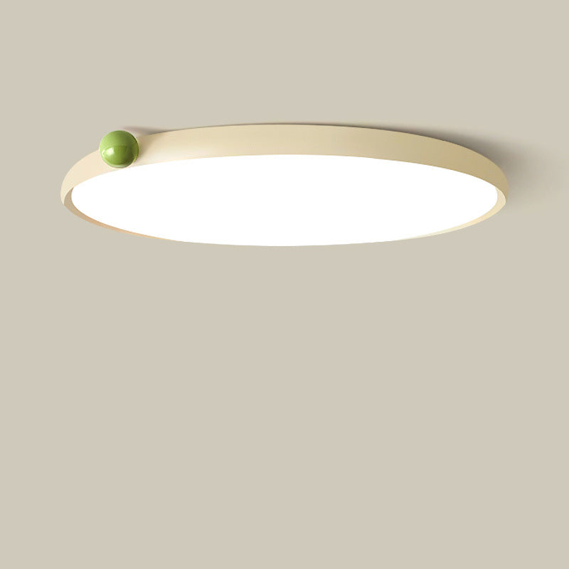 Moderne Minimalistische Runde Kleine Bohnen Eisen PVC LED Deckenleuchte Für Das Wohnzimmer