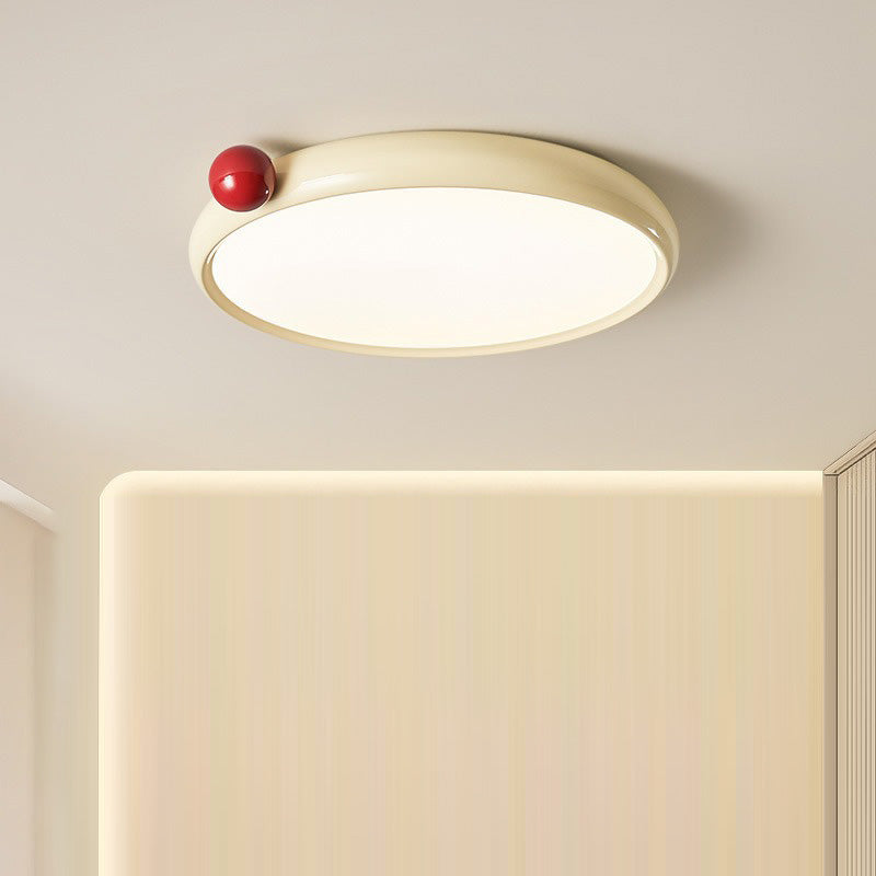 Moderne Minimalistische Runde Kleine Bohnen Eisen PVC LED Deckenleuchte Für Das Wohnzimmer