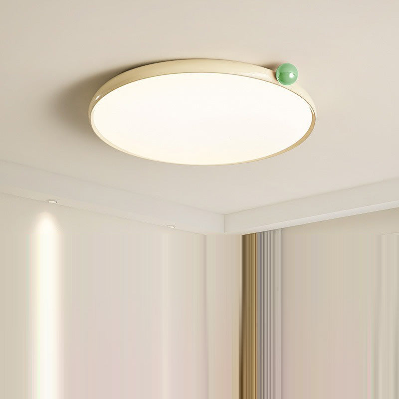 Moderne Minimalistische Runde Kleine Bohnen Eisen PVC LED Deckenleuchte Für Das Wohnzimmer