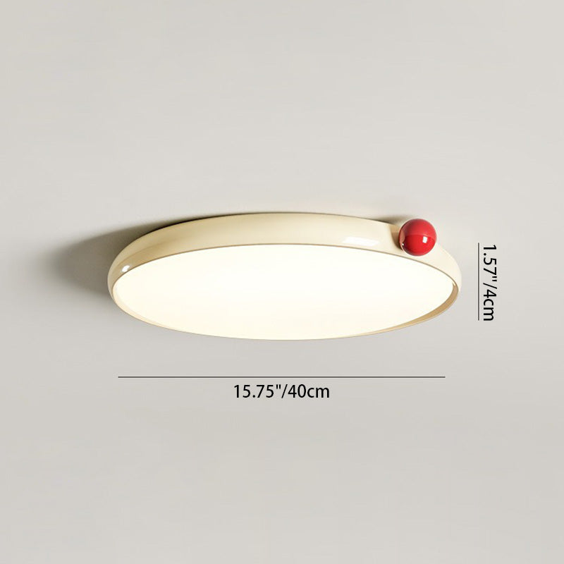 Moderne Minimalistische Runde Kleine Bohnen Eisen PVC LED Deckenleuchte Für Das Wohnzimmer
