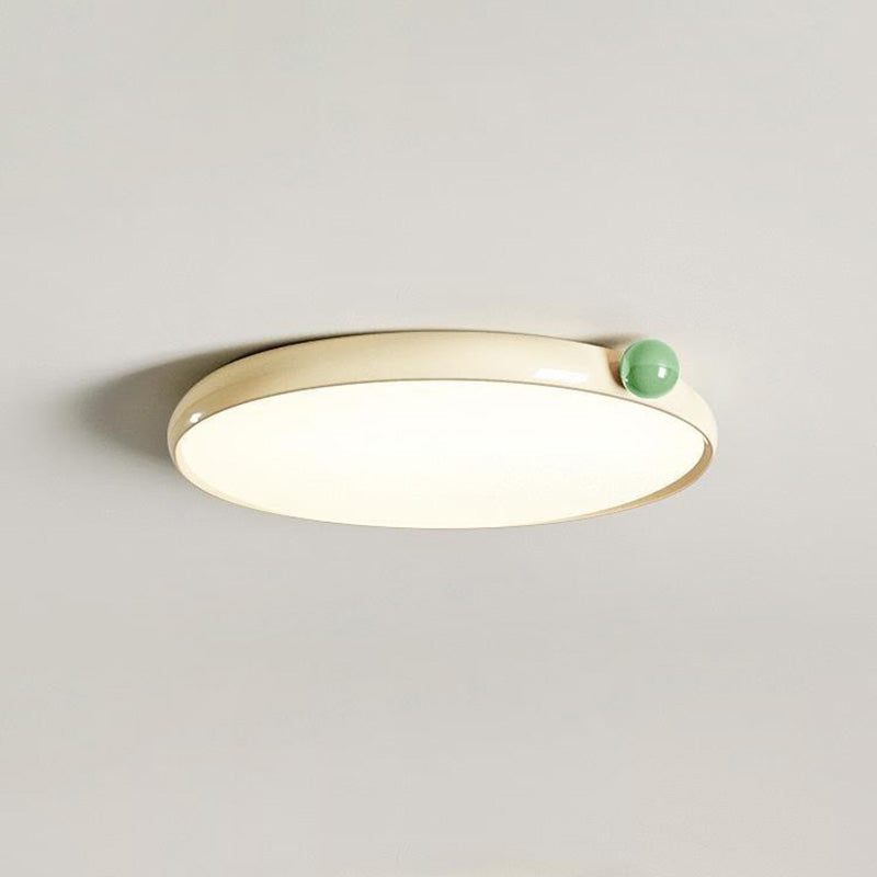 Moderne Minimalistische Runde Kleine Bohnen Eisen PVC LED Deckenleuchte Für Das Wohnzimmer