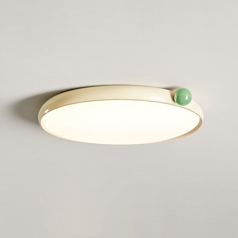 Moderne Minimalistische Runde Kleine Bohnen Eisen PVC LED Deckenleuchte Für Das Wohnzimmer