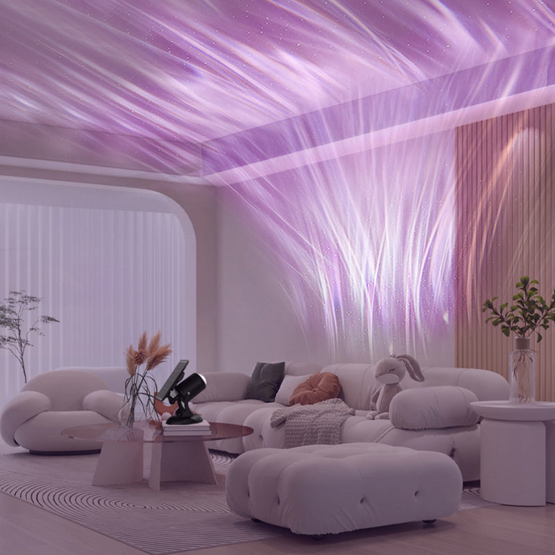 Zeitgenössische industrielle dynamische rotierende Aurora Aluminium LED Solar Wandleuchte Spotlicht für den Garten