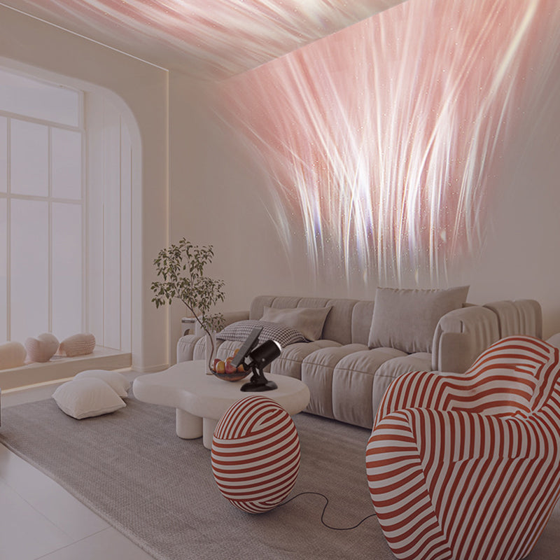 Zeitgenössische industrielle dynamische rotierende Aurora Aluminium LED Solar Wandleuchte Spotlicht für den Garten