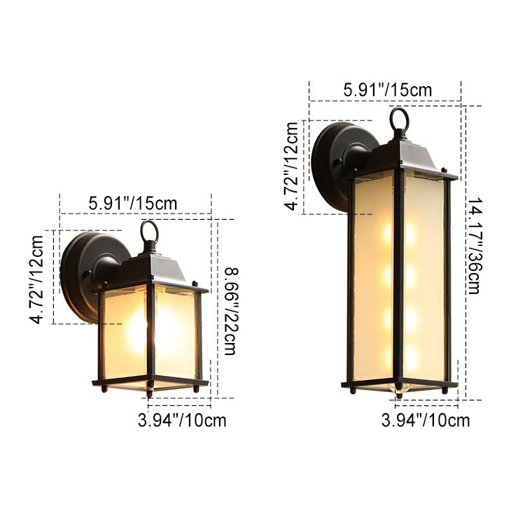 Moderne Minimalistische Quadrat Rechteck Rund Glas Aluminium 1-Licht Wandleuchte Lampe Für Garten