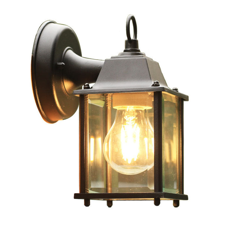 Moderne Minimalistische Quadrat Rechteck Rund Glas Aluminium 1-Licht Wandleuchte Lampe Für Garten