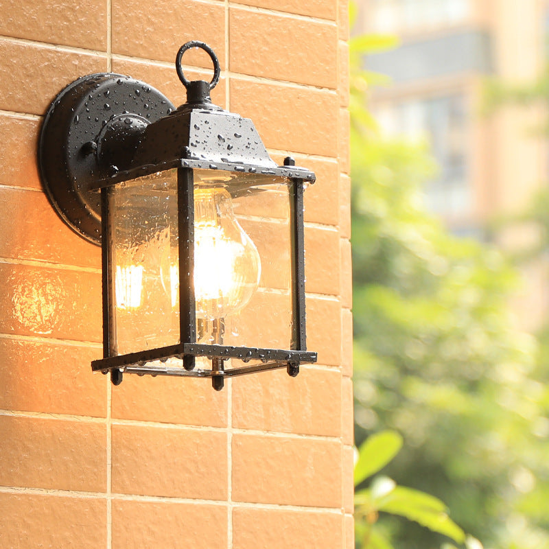 Moderne Minimalistische Quadrat Rechteck Rund Glas Aluminium 1-Licht Wandleuchte Lampe Für Garten