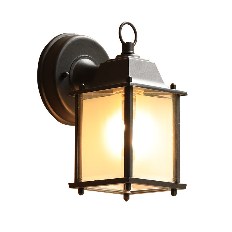 Moderne Minimalistische Quadrat Rechteck Rund Glas Aluminium 1-Licht Wandleuchte Lampe Für Garten